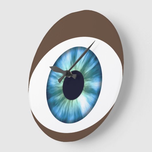 Blaue Augen dunkle Haut Akryllische Wall-Uhr Große Wanduhr (Winkel)