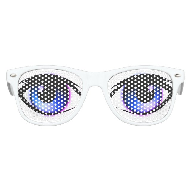 BLAUE AUGEN. EMOJI AUGEN. KINDER PARTYBRILLE (Vorderseite)