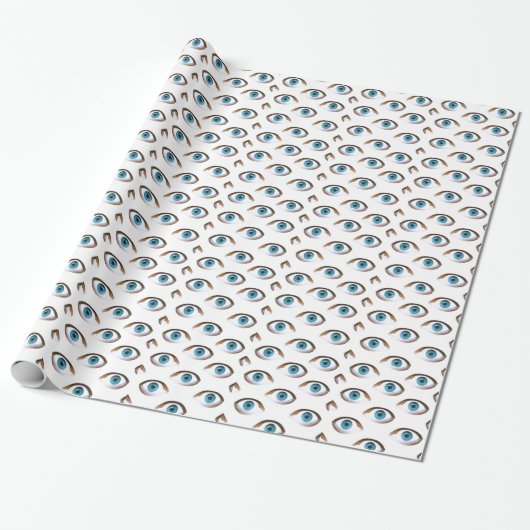 blaue Augen Geschenkpapier (Ungerollt)