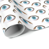 blaue Augen Geschenkpapier (Rolleneckpunkt)