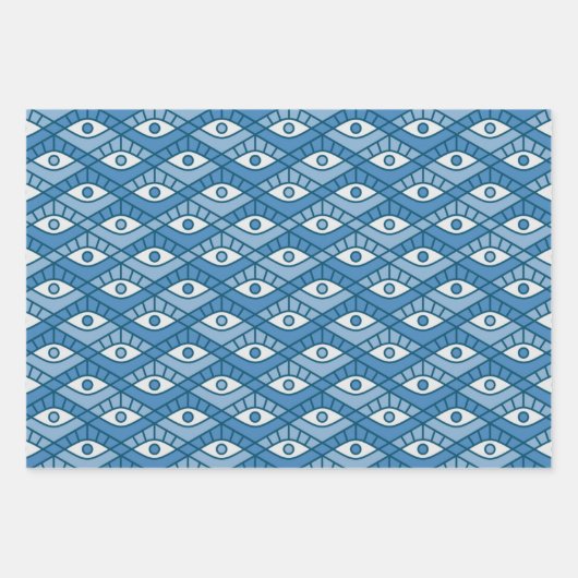 Blaue Augen Geschenkpapier Set (Vorderseite)