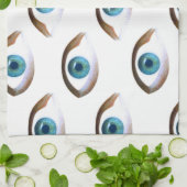 blaue Augen Geschirrtuch (Gefaltet)