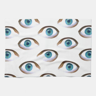 blaue Augen Geschirrtuch