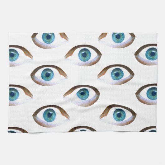 blaue Augen Geschirrtuch (Horizontal)