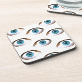 blaue Augen Getränkeuntersetzer (Linke Seite)