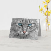 Blaue Augen Grußkarte Karte (Gelbe Blume)