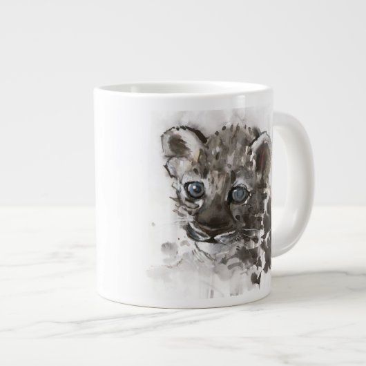 Blaue Augen Jumbo-Tasse (Vorderseite Rechts)