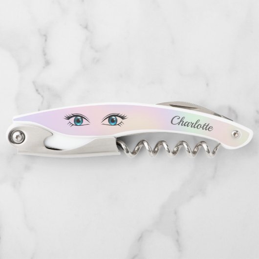 Blaue Augen Kellnermesser (Vorderseite)