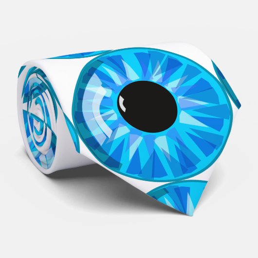 blaue Augen Krawatte (Gerollt)