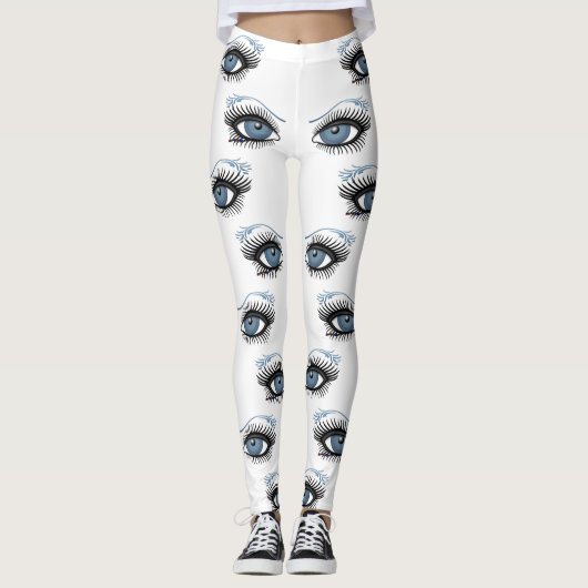 Blaue Augen Leggings (Vorderseite)