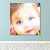 Blaue Augen Leinwanddruck (Insitu (Holzboden))