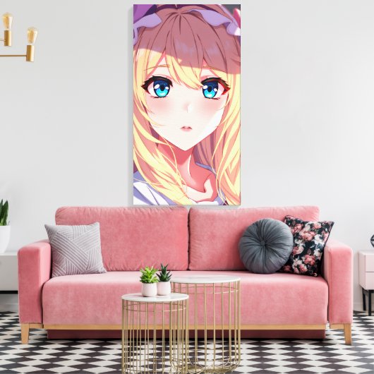 Blaue Augen Leinwanddruck (Insitu (Wohnzimmer))