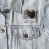 Blaue Augen-Miezekatze Ihr Purrrfect Knopf Button (Beispiel)