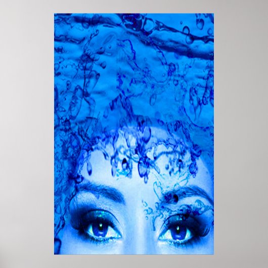 Blaue Augen Poster (Vorne)