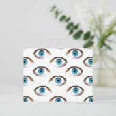 blaue Augen Postkarte (Stehend Vorderseite)
