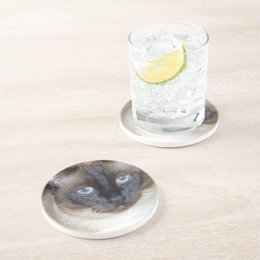 Blaue Augen Sandstein Untersetzer (Seite)