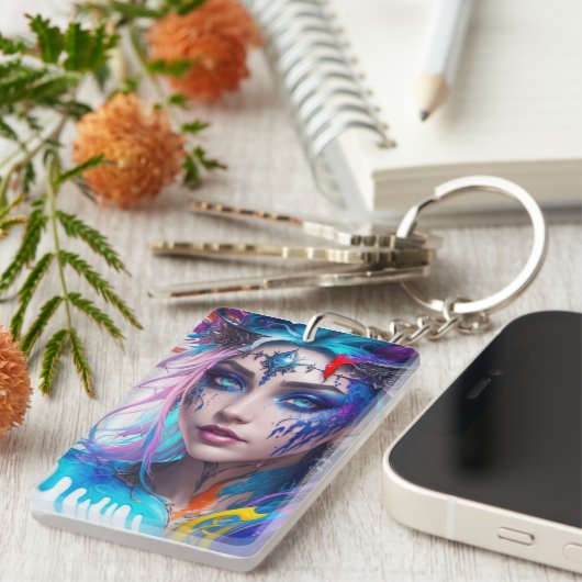 Blaue Augen Schlüsselanhänger (Vorderseite rechts)