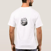 Blaue Augen Schneeleopard T-Shirt (Rückseite)