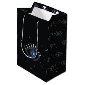 Blaue Augen-Schutztalistin ethnisch Mittlere Geschenktüte (Vorderseite Schrägansicht)