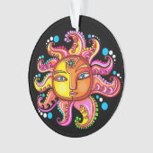 Blaue Augen Sonne Himmelsakzessorium aus Acryl Ornament (Vorderseite)
