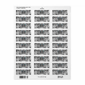 Blaue Augen-Tiger-Schwarzweiss-Grafik (Vorne)