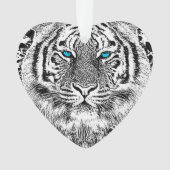 Blaue Augen-Tigerschwarzweiss-streifen Ornament (Vorderseite)