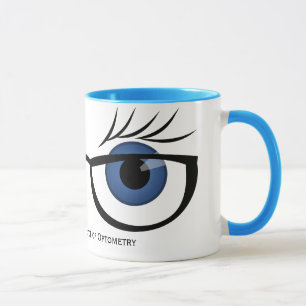 Blaue Augen und Brillen Tasse