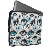 Blaue Augen und Lashes Wasserfarben Laptopschutzhülle (Vorne Rechts)