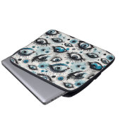 Blaue Augen und Lashes Wasserfarben Laptopschutzhülle (Vorne Knopf)