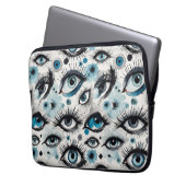 Blaue Augen und Lashes Wasserfarben Laptopschutzhülle (Vorderseite Links)