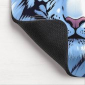 Blaue Augen Weiße Tiger Ai Kunst Mousepad (Ecke)