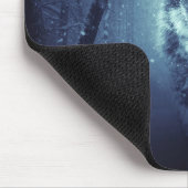 Blaue Augen-Wolf Mousepad (Ecke)