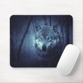 Blaue Augen-Wolf Mousepad (Mit Mouse)