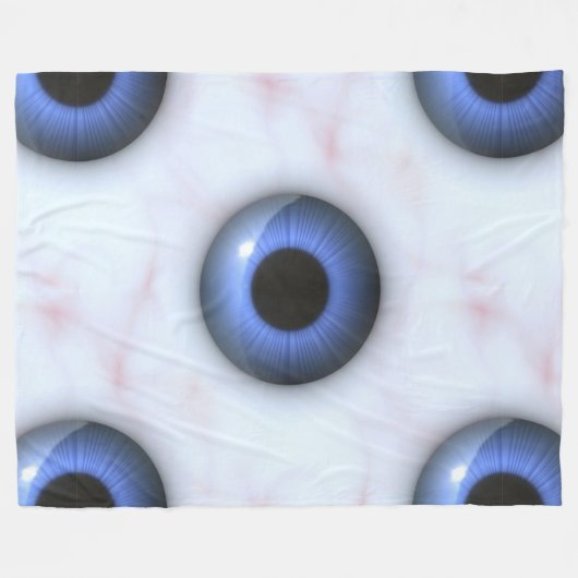 blaue Augendecke Fleecedecke (Vorderseite (Horizontal))