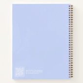 Blaue Aura-Botschafts-Notizbuch Notizblock (Rückseite)