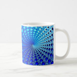 Blaue Austern-Spirale Kaffeetasse
