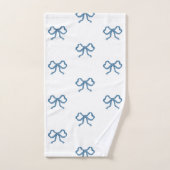 Blaue Austern und Blumen Badhandtuch Set (Handtuch)