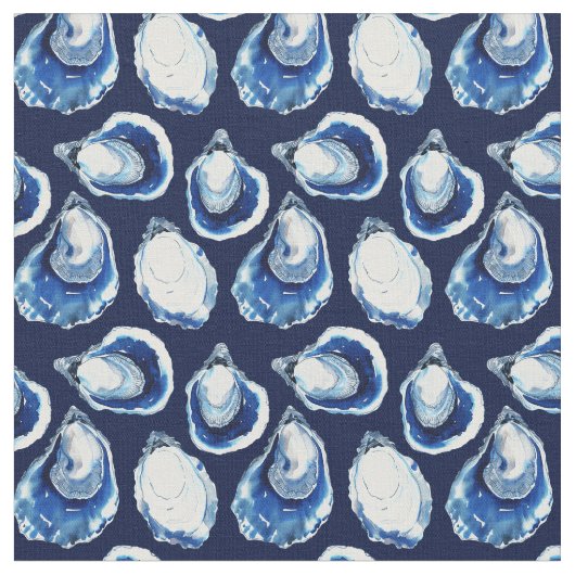 Blaue Austernhalbe Muschel Stoff (Nahaufnahme)