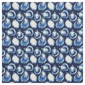 Blaue Austernhalbe Muschel Stoff (Muster)