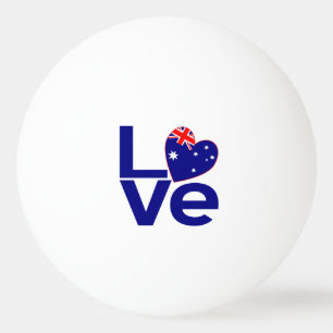 Blaue Australien-LOVE-Flagge Tischtennisball