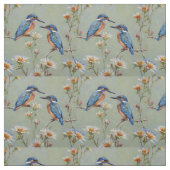 Blaue australische Kingfischarten und Eukalyptus-B Stoff (Muster)