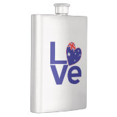 Blaue Australische LIEBE Flachmann (Rechts)