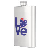 Blaue Australische LIEBE Flachmann (Links)