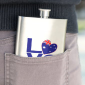 Blaue Australische LIEBE Flachmann (Beispiel)