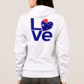 Blaue Australische LIEBE Hoodie (Rückseite)