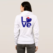 Blaue Australische LIEBE Hoodie (Schwarz voll)