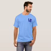 Blaue Australische LIEBE T-Shirt (Vorne ganz)