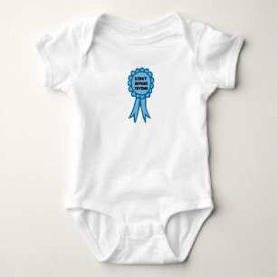 Blaue Auszeichnungs-Schleife Ohne Sich-die-Mühe-zu Baby Strampler