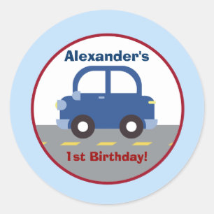 Blaue Auto-Stadtrunder kundenspezifischer Runder Aufkleber