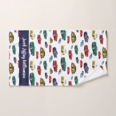 Blaue Autos Pkw-Muster Badhandtuch Set (Handtuch)